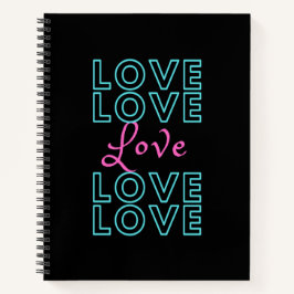 Notebook Inspiron Blue Pink Love Design