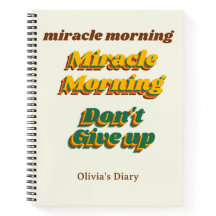 Notebook Miracle Morning, Personalizado, Espiral