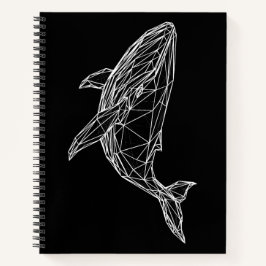  Notebook Modern Geometric Whale