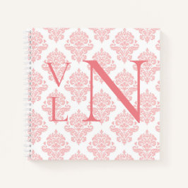 Notebook Monograma Initials Damask