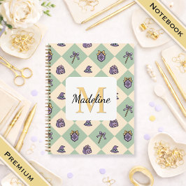 Notebook Name Magic Academy Wizard School Green
