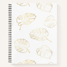 Notebook Ouro Monstera deixa padrão