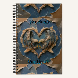 Notebook Paper Cut Eagle Two Souls One Heart