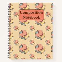 Notebook Peach Pattern Composition
