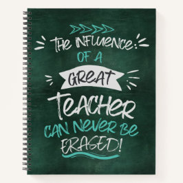 Notebook personalizado de apreciação de professore