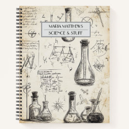 Notebook personalizado de ciência e coisas