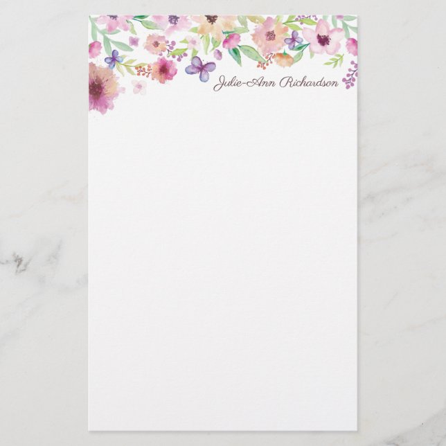 Notebook Personalizado Floral (Frente)