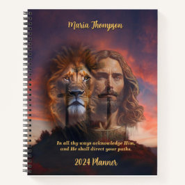 Notebook personalizado Jesus Leão Sol por Volta