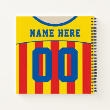 Notebook Personalizável de Futebol Jersey