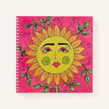 Notebook Pintado de Girassol