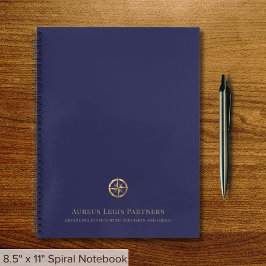 Notebook profissional legal Dourado azul
