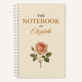 Notebook Rosa Vintage personalizado | Nome persona