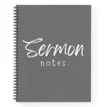 Notebook Sermon Notes Spiral