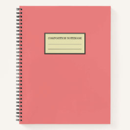 Notebook Sólido De Coral Claro