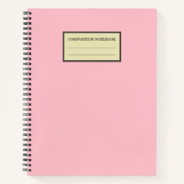 Notebook Sólido Rosa Espiral