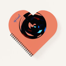 Notebook Spiral em Forma de Coração Personalizado