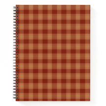 Notebook Tan Tartan Spiral