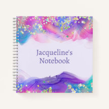 Notebook Turquesa e Purple Sparple Border Kids