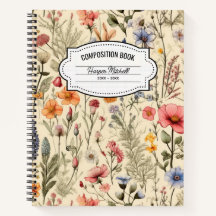 Notebook Vintage Botanical Composition