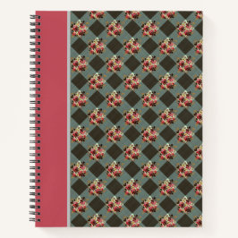 Notebook Vintage Country Cinza Gingham