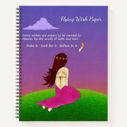 Notebook voador de papel desejado