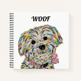 Notebook Yorkie Bichon Dog Square