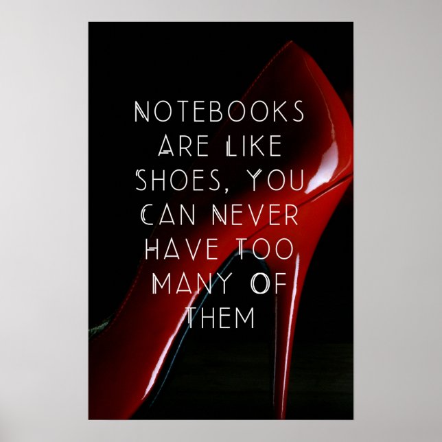 Notebooks Red Heels são como calçados poster (Frente)