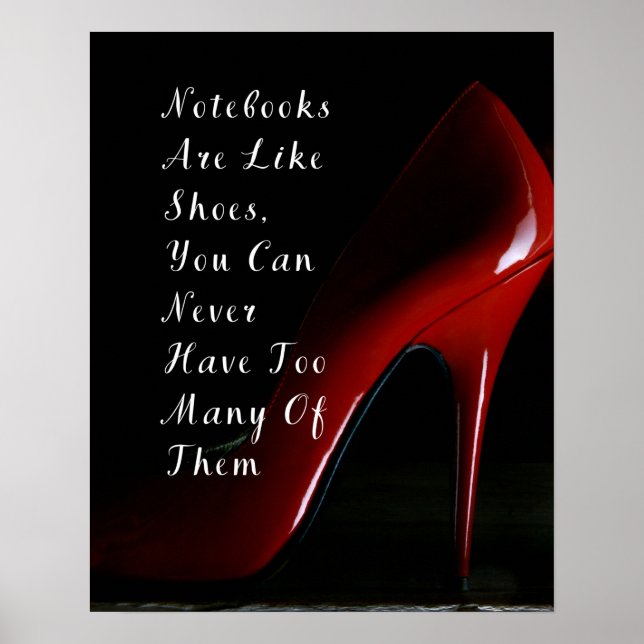 Notebooks Red Heels são como calçados poster (Frente)