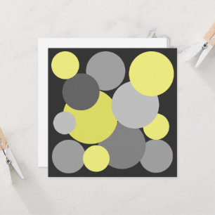 Notecard Bolinhas amarela e Cinza