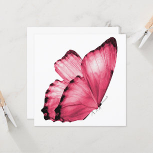 Notecard borboleta rosa