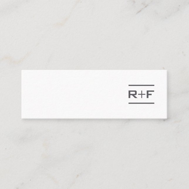 Notecards ou cartões de visitas (Frente)