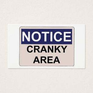 Notem o Humor da Área Cranky