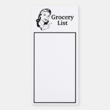 Notepad Magnético da Mulher Retroativa