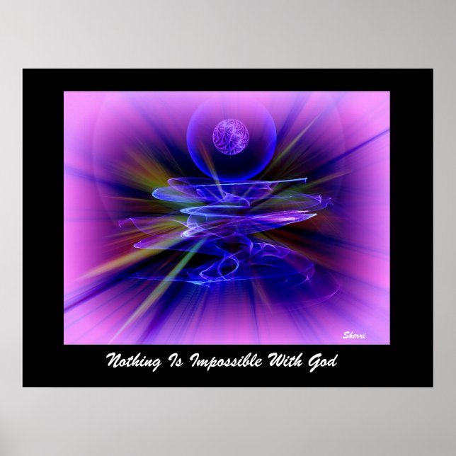 NOTHING IS IMPOSSIBLE WITH GOD..Canvas or Poster (Frente)