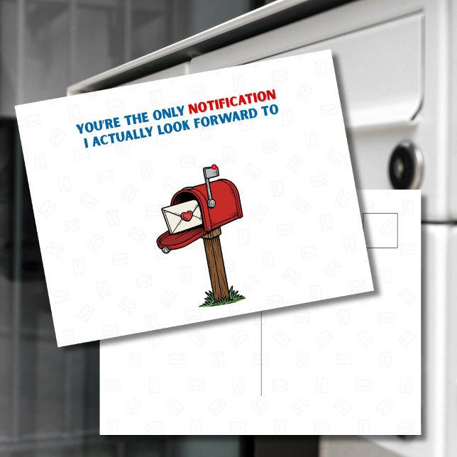 Notificação de Amigo de Caneta Cartão postal de Pi (A pen pal postcard for the digitally exhausted.)