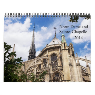 Notre Dame e calendário 2014 de Sainte-Chapelle
