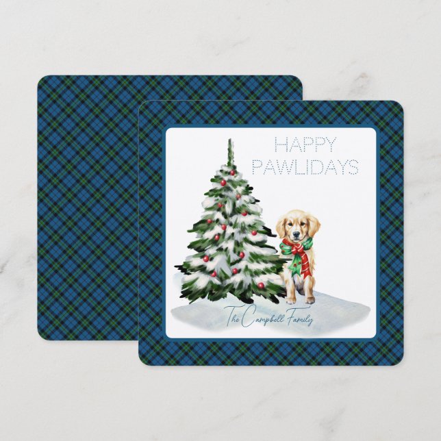Notre Dame Marching Banda Tartan Happy Pawlidays (Frente/Verso)