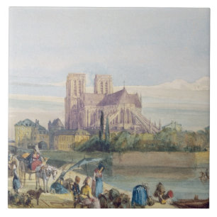 Notre Dame, Paris (w/c no papel)