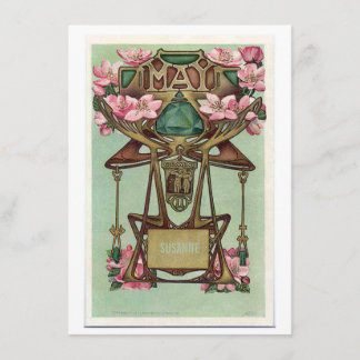 Nouveau May Gemini zodiac aniversário Convite