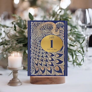 Nouveau, Tabela de Casamento de Arte Pavão Dourada