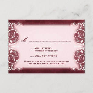 Nouveau Victorian: RSVP Branca e Borgonha