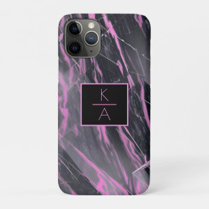 Nova Capas de iphone de Monograma de Mármore Rosa