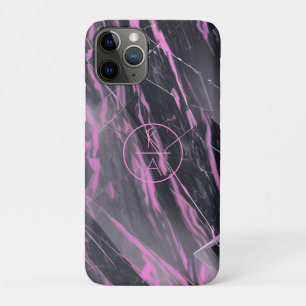 Nova Capas de iphone de Monograma de Mármore Rosa