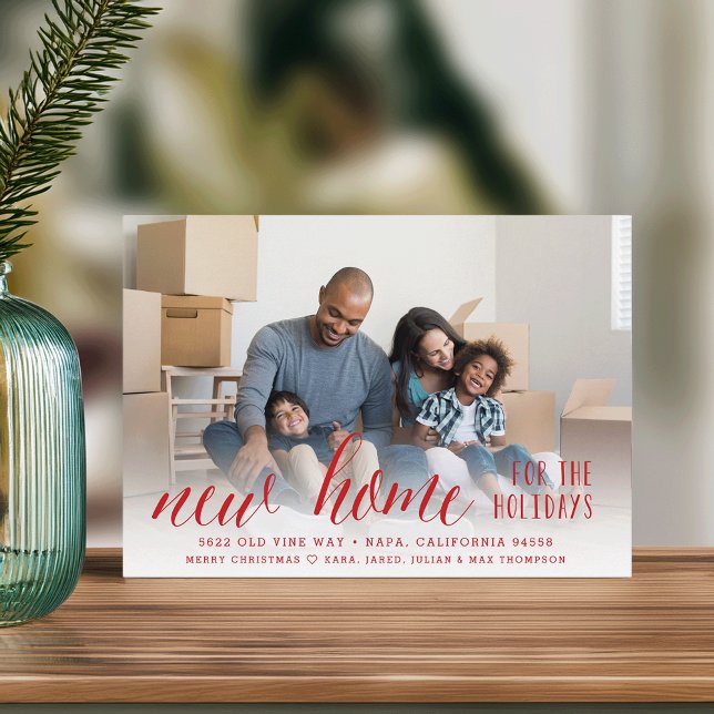 Nova casa para o cartão de endereço de mudança de  (Criador carregado)