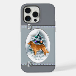 Nova Escócia Duck Toller Feriados de Natal Azuis