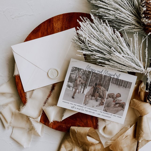 Nova Feliz Moderna E Cartão De Férias Casado (Criador carregado)