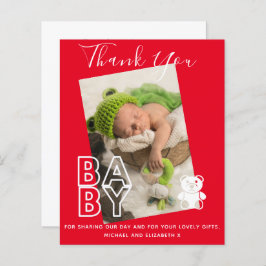 Nova Foto Do Bebê Obrigado Cartões Orçamento Moder