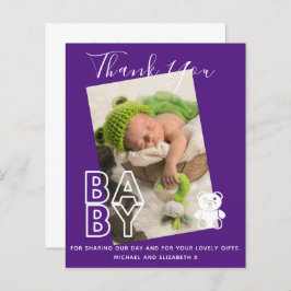 Nova Foto Do Bebê Obrigado Cartões Orçamento Moder