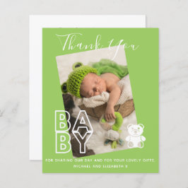 Nova Foto Do Bebê Obrigado Cartões Orçamento Moder