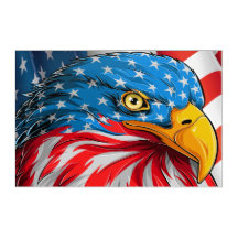 Nova Impressão de Águia Acrílica Patriótica PODERO